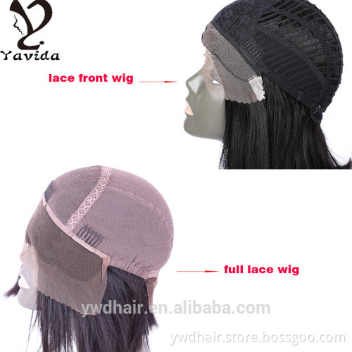 100 brazilian virgin hair full lace wigs front Lace Wig Glueless full lace wig with baby hair For Black Women
